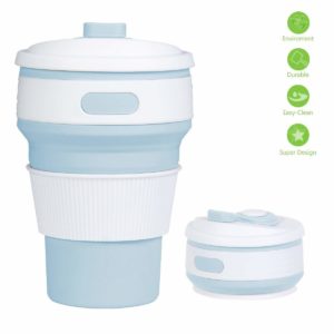 Collapsible Silicone Coffee Cup with Lid