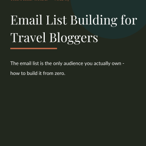 Email List Building for Travel Bloggers